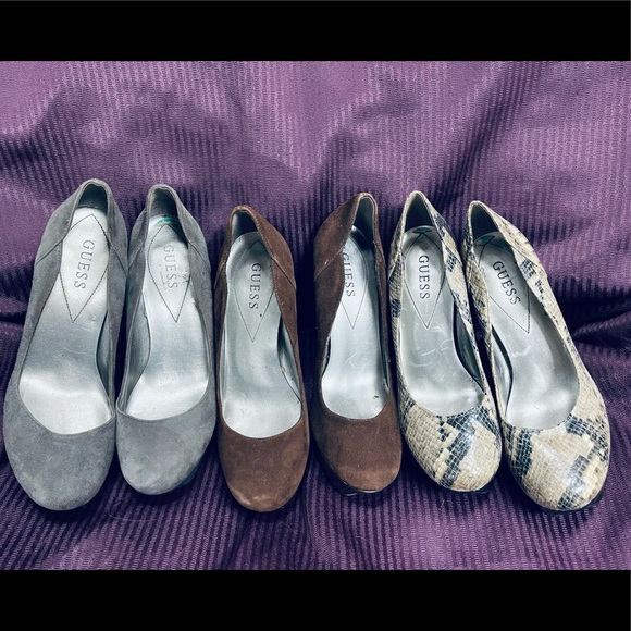 ➡️ !BOGO! ⬅️ GUESS Snake Skin Platform Pumps/ Used - Picture 9 of 15